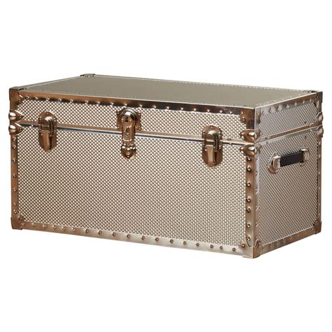 big steel trunk box price|wayfair metal trunks.